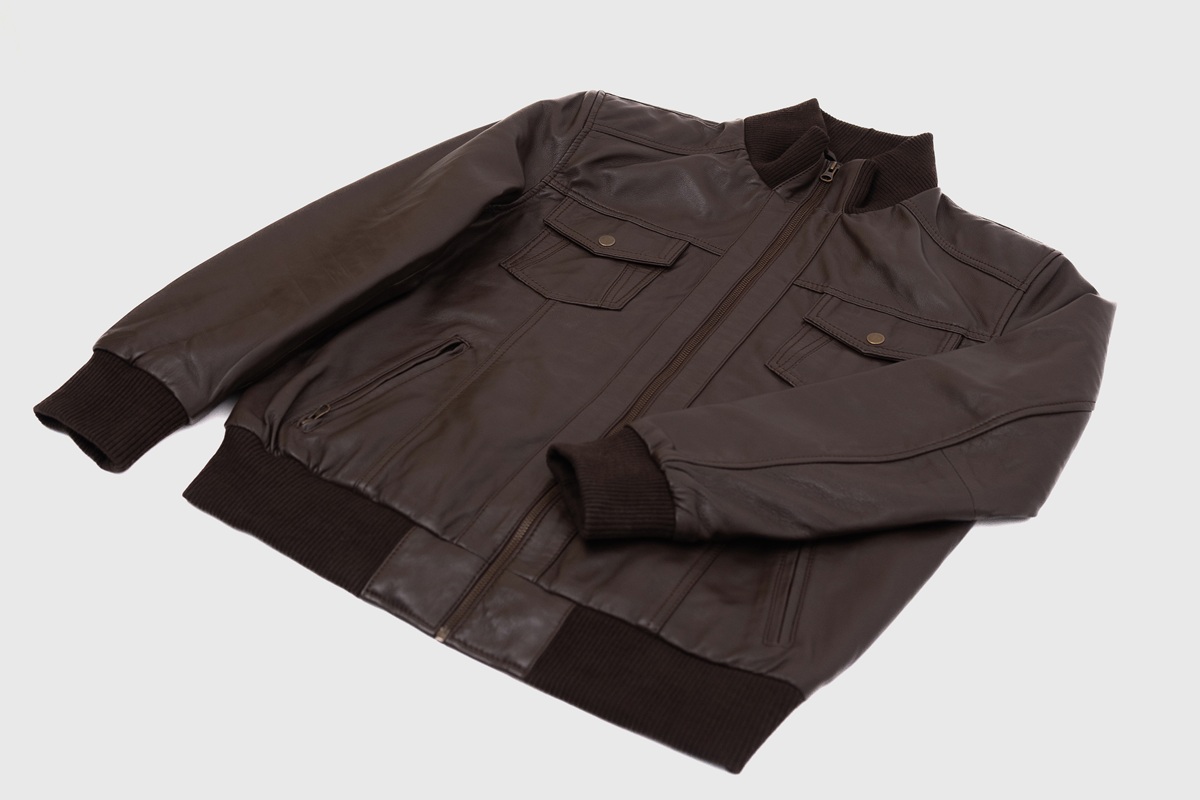 Ranger Dark Brown Leather Bomber Jacket